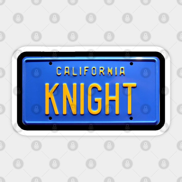 Knight Rider License Plate Sticker by RetroZest